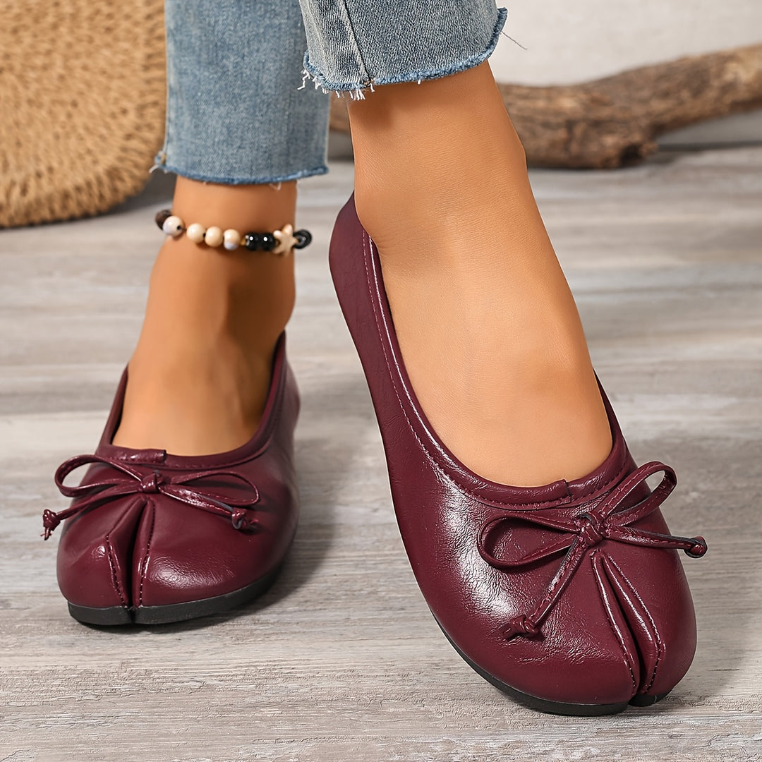 Women's Vintage Bow Ballet Flats