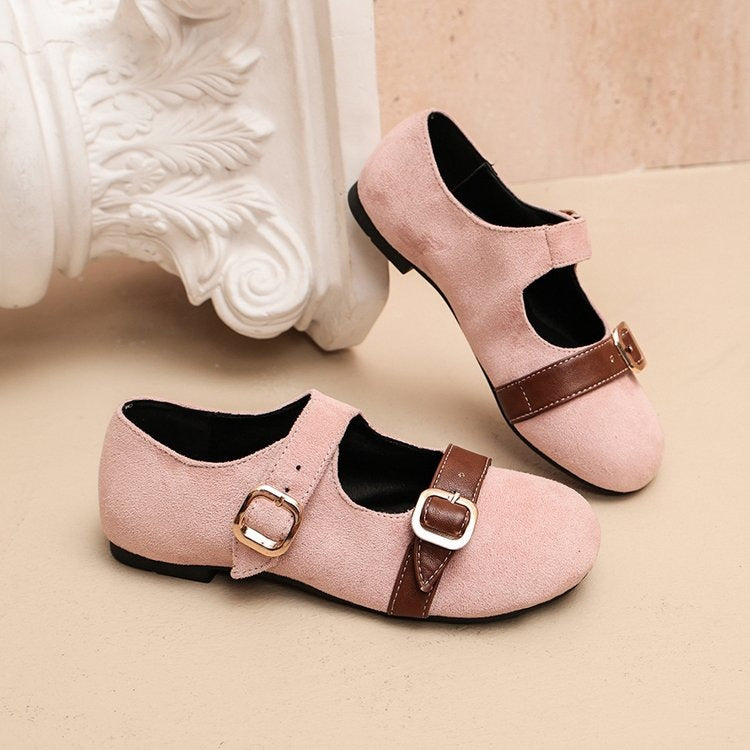 Women's Vintage Pink Mary Jane Comfort Flats
