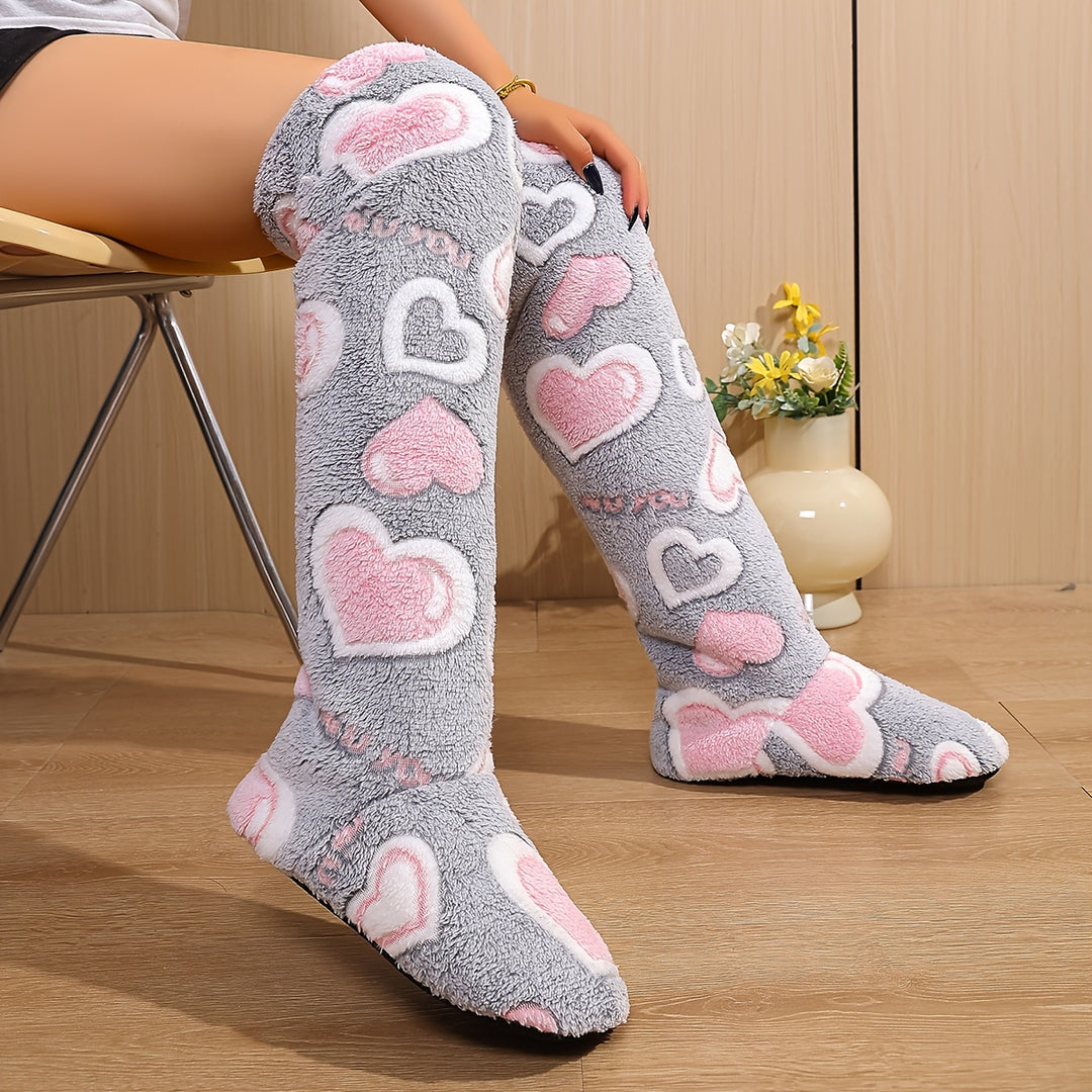 Women's Soft Over-the-Knee House Boots-Soft Comfort with Quiet Non-Slip Sole