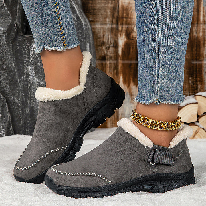 Women's Lightweight Hiking Boots – Wide-Width Comfort Boots with Non-Slip Sole for Fall & Winter