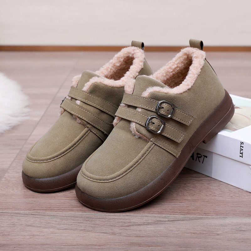 Women's Warm Winter Shoes – Flat, Fur Lined & Anti-Slip for All-Day Comfort