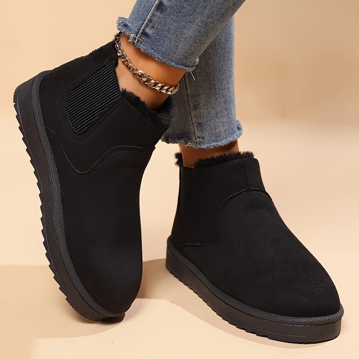 Women's Cozy Slip-On Winter Ankle Boots – Warm Lined, Non-Slip & Easy On/Off Comfort Shoes