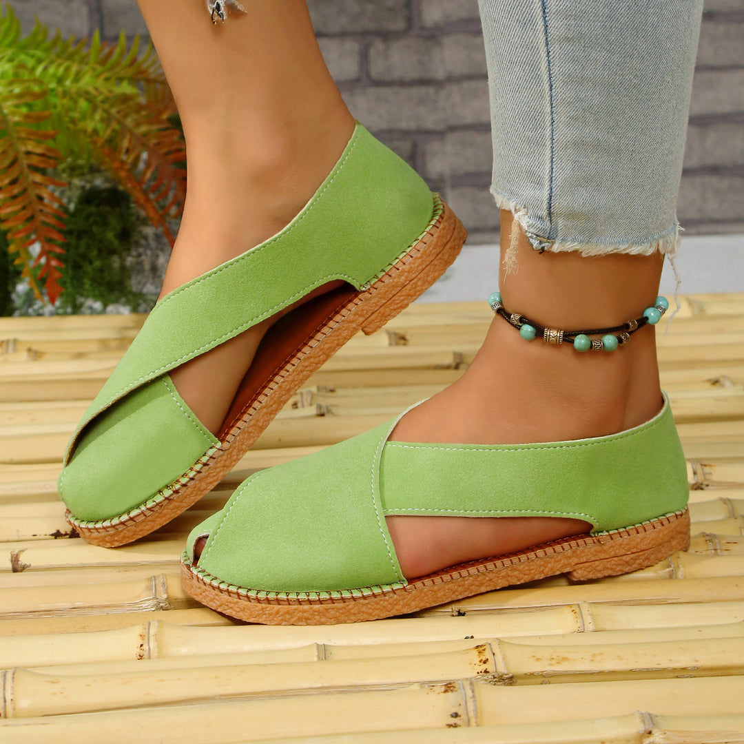 Women's Comfortable Closed-Toe Sandals – Lightweight Easy Slip-On Summer Shoes