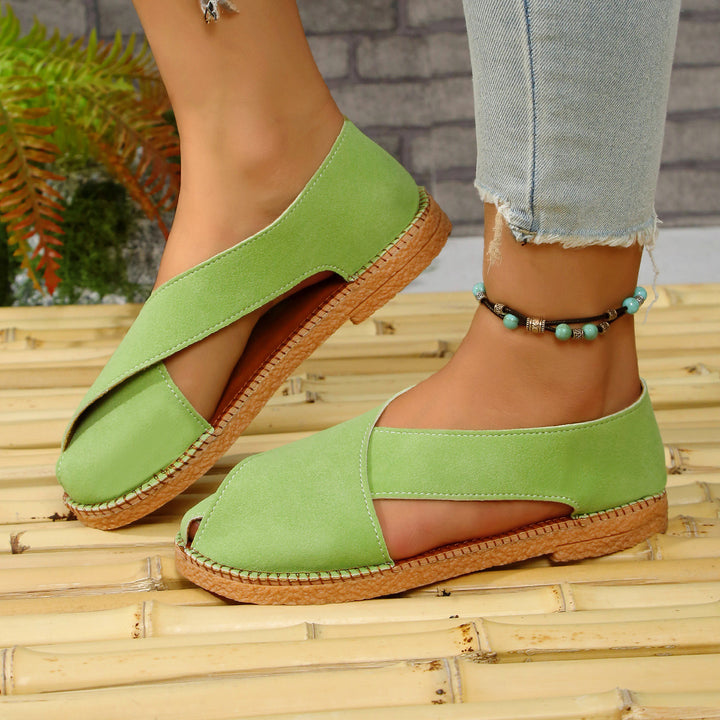 Women's Comfortable Closed-Toe Sandals – Lightweight Easy Slip-On Summer Shoes