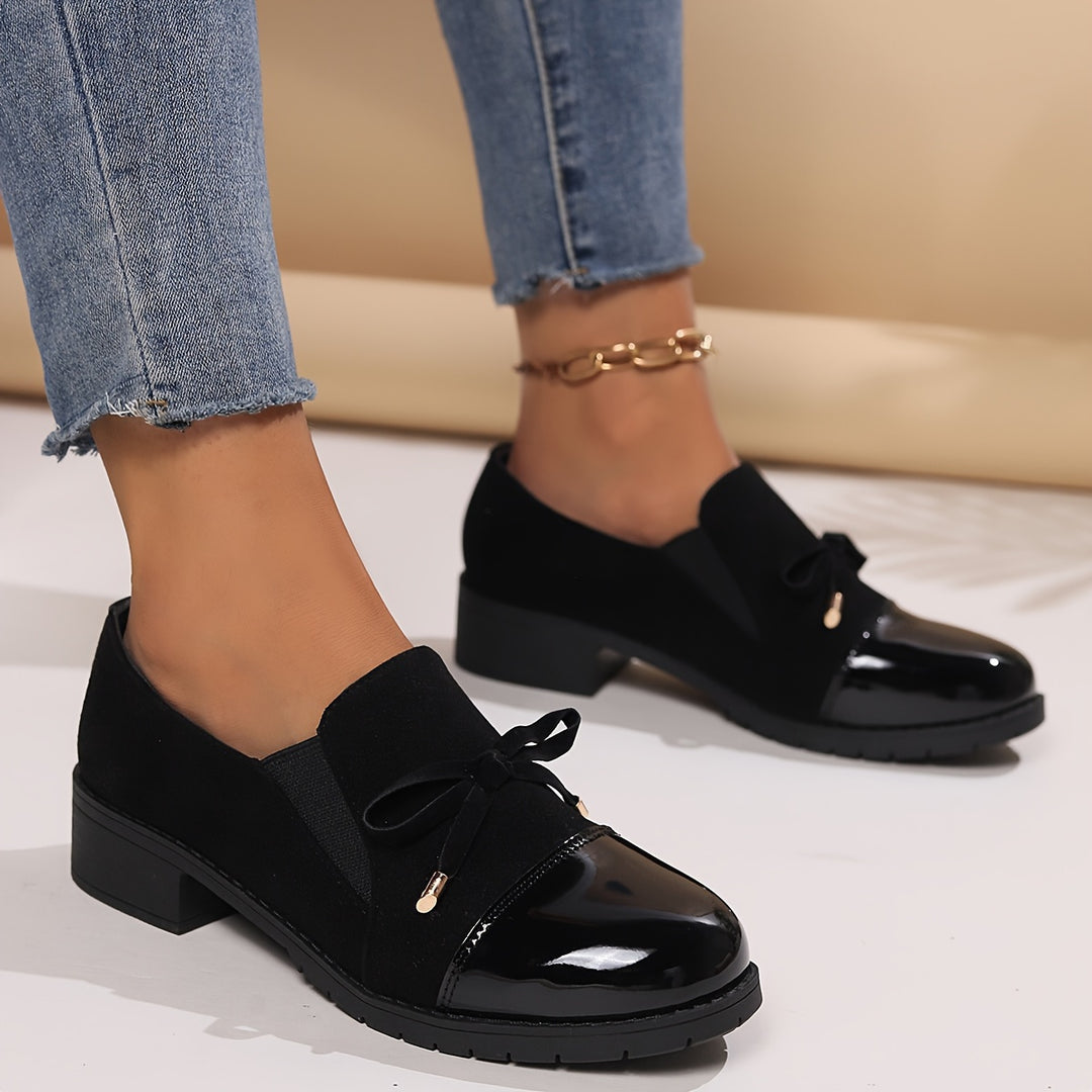 Women's Comfortable Slip-On Loafers – Low Heel Round Toe Everyday Shoes