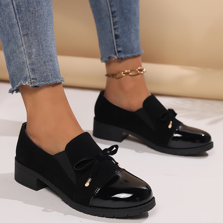 Women's Comfortable Slip-On Loafers – Low Heel Round Toe Everyday Shoes