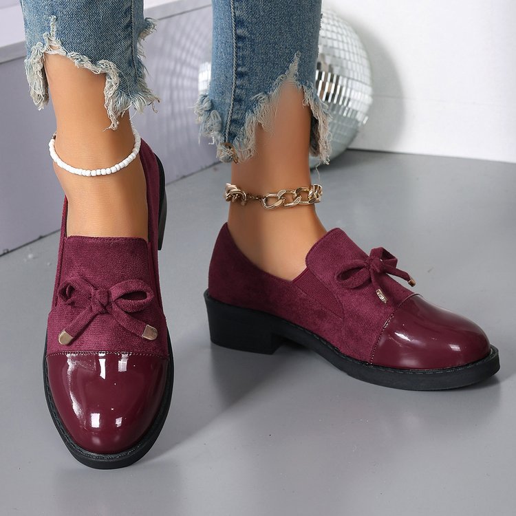 Women's Comfortable Slip-On Loafers – Low Heel Round Toe Everyday Shoes