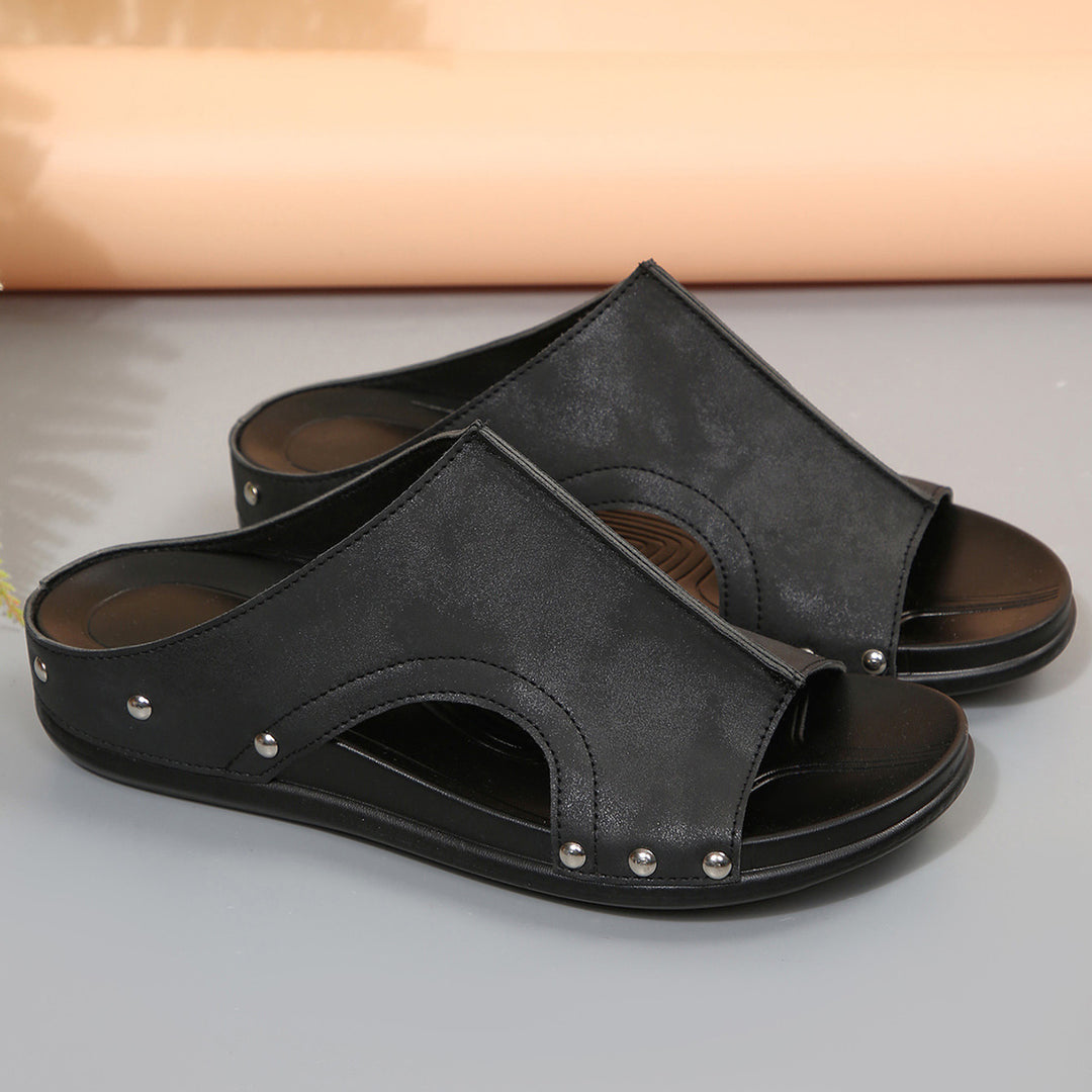 Comfortable Studded Wedge Sandals for Women – Lightweight Summer Orthopedic Walking Sandals