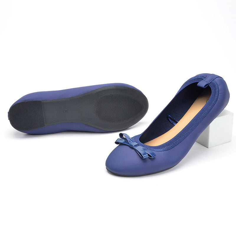 Women's Ballet Flats – Comfortable Bow Slip-On Shoes for Walking & Daily Style