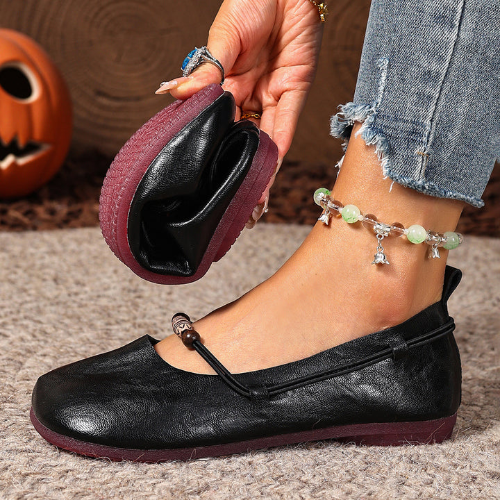 Bohemian Beaded Mary Jane Flats – Vintage Soft Sole Comfort Shoes for Women