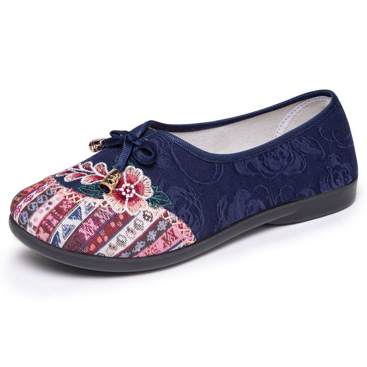 Women's Comfortable Embroidered Walking Flats-Autumn Vintage Floral Flats