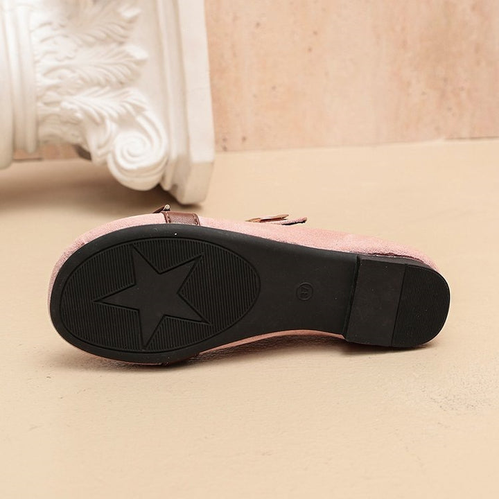 Women's Vintage Pink Mary Jane Comfort Flats