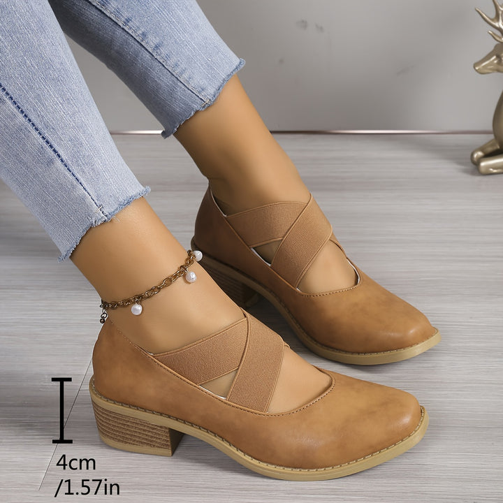 Women's Vintage Soft Leather Mary Jane Comfort Flats