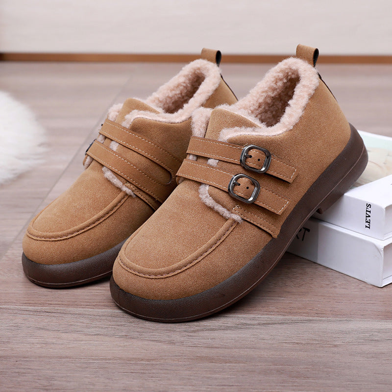 Women's Warm Winter Shoes – Flat, Fur Lined & Anti-Slip for All-Day Comfort