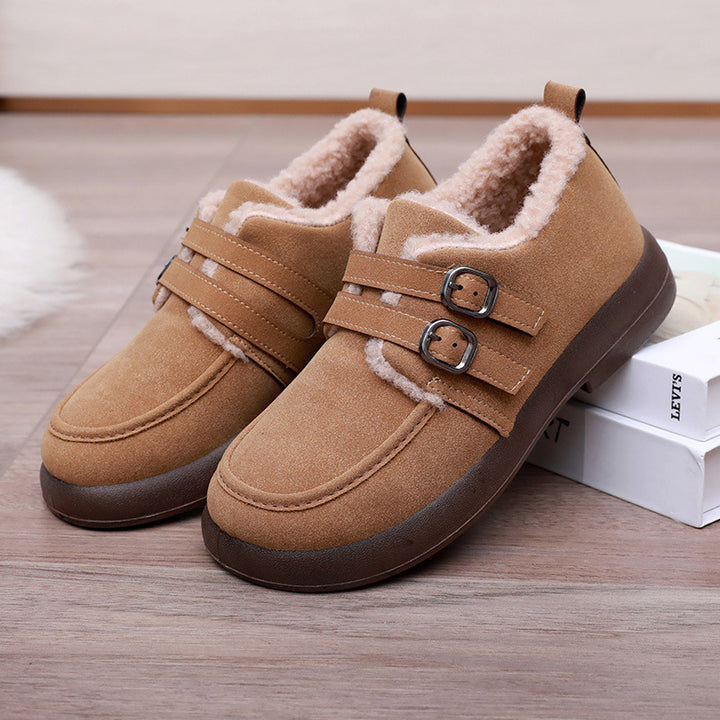 Women's Warm Winter Shoes – Flat, Fur Lined & Anti-Slip for All-Day Comfort