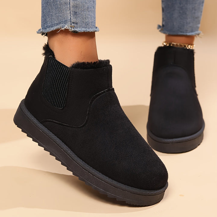 Women's Cozy Slip-On Winter Ankle Boots – Warm Lined, Non-Slip & Easy On/Off Comfort Shoes