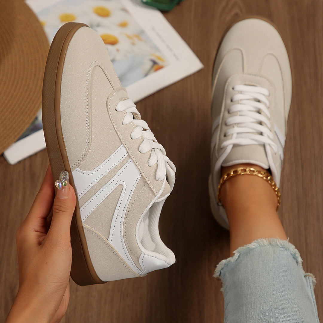Women's Vintage Casual Platform Sneakers – Comfortable Round Toe & Easy-to-Match Style