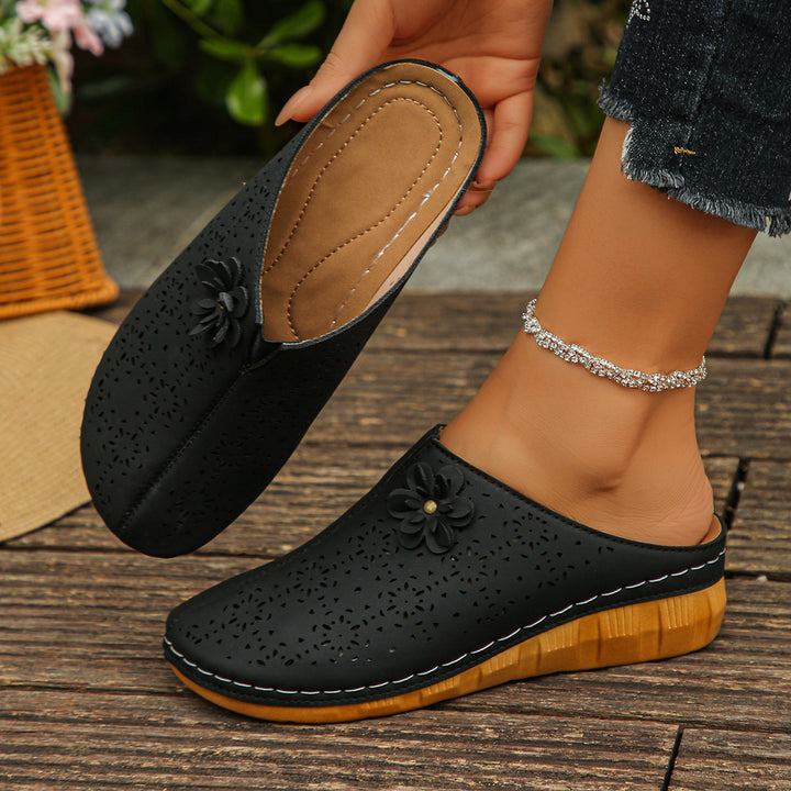 Women's Floral Comfort Sandals – Lightweight Cutout Summer Shoes