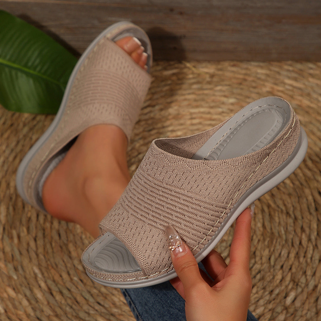 Women's Soft Knit Air-Cushion Sandals – Lightweight & Breathable Comfort Fit