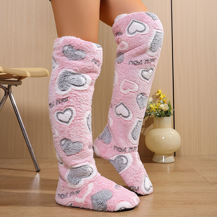 Women's Soft Over-the-Knee House Boots-Soft Comfort with Quiet Non-Slip Sole