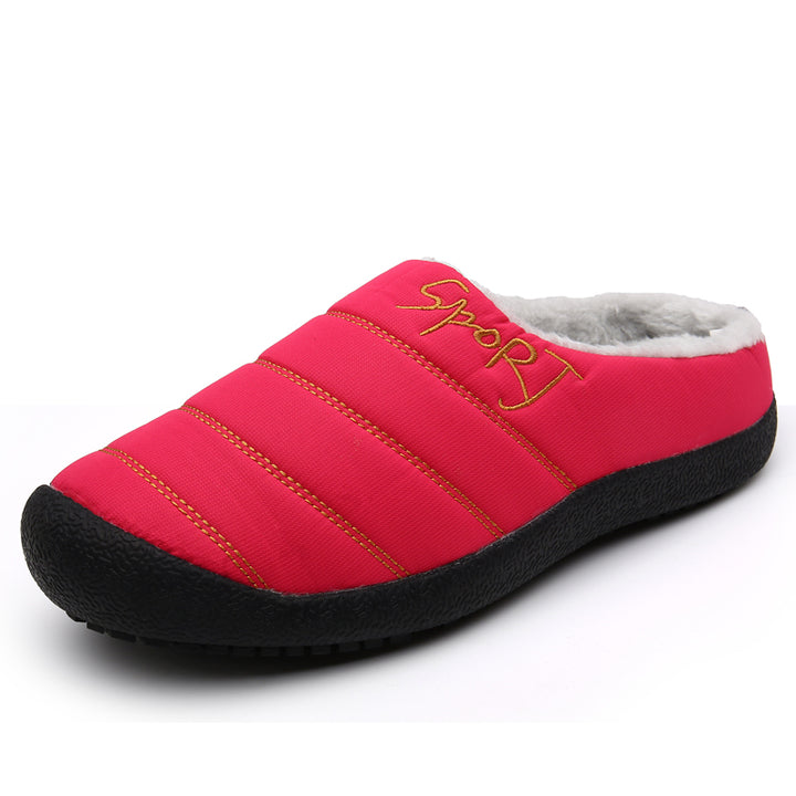 Unisex Warm Waterproof Winter Mules – Cozy Slip-On Shoes with a Non-Slip Sole