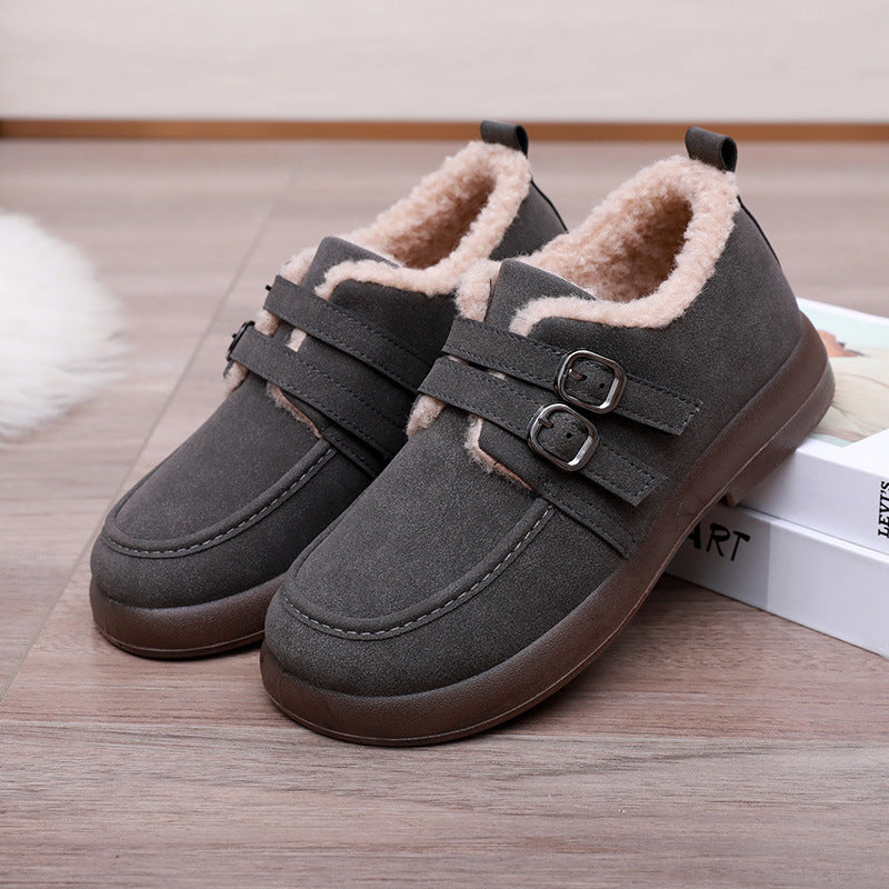 Women's Warm Winter Shoes – Flat, Fur Lined & Anti-Slip for All-Day Comfort