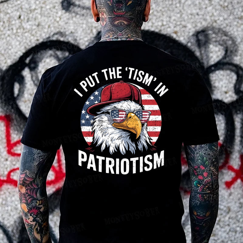 I Put The Tism In Patriotism Monkey T-shirt