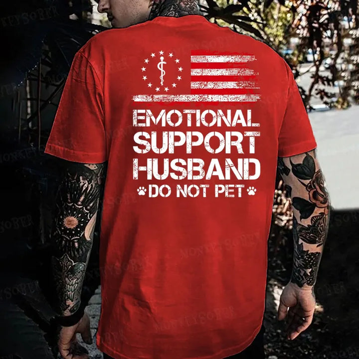 Emotional Support Husband Do Not Pet Monkey T-shirt