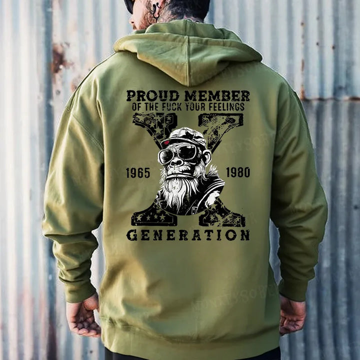 Proud Member Of The Fuck Your Feelings Monkey Hoodies