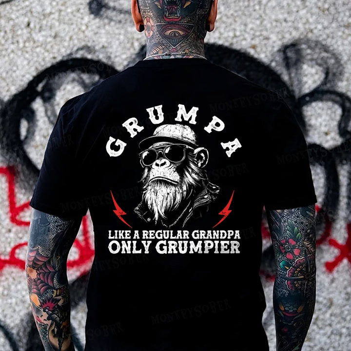 Grumpa Like A Regular Grandpa Only Grumpier Monkey T-shirt