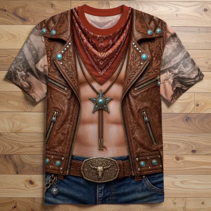 Custom Cowboy Warrior T-shirt - Personalized Birthday Gifts For Husband, Son, Grandson, Yourself - Cowboy Six Pack