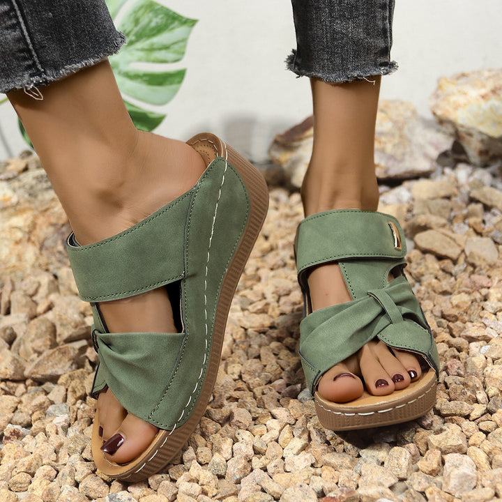 2026 Breathable Wedge Cutout Sandals – Comfortable Summer Walking Sandals for Women