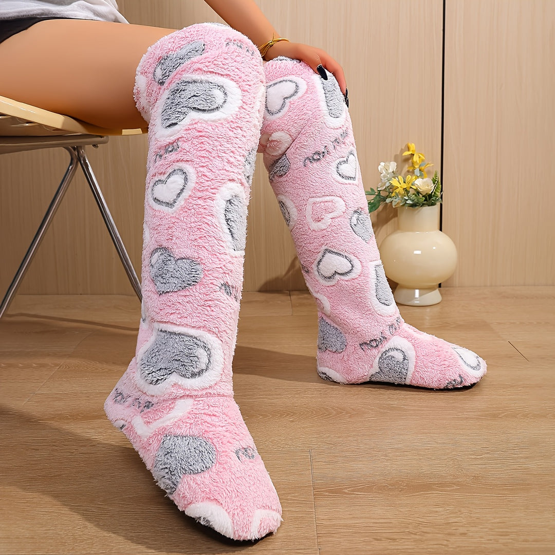 Women's Soft Over-the-Knee House Boots-Soft Comfort with Quiet Non-Slip Sole