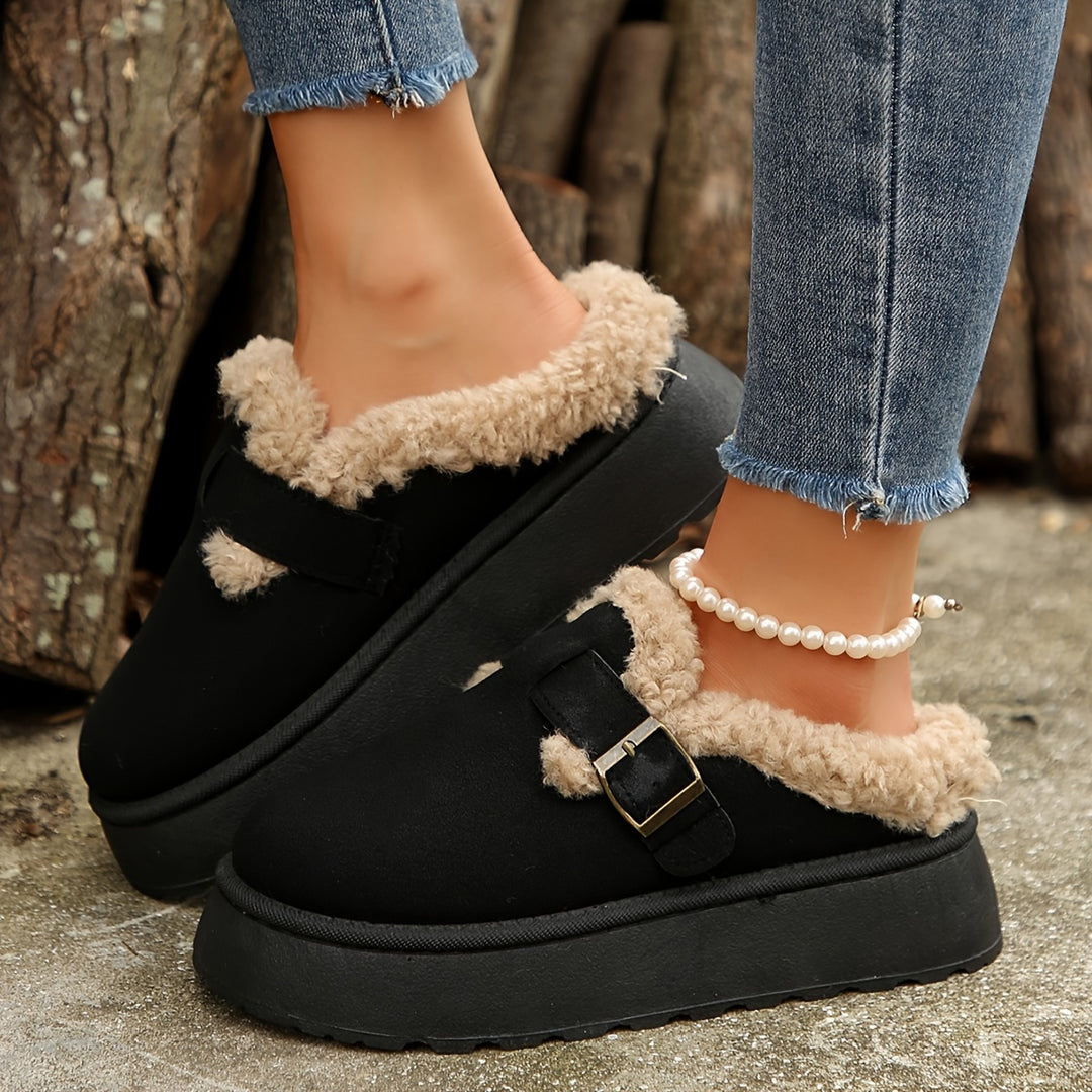 Women's Warm & Comfortable Mules – Soft Plush-Lined Shoes