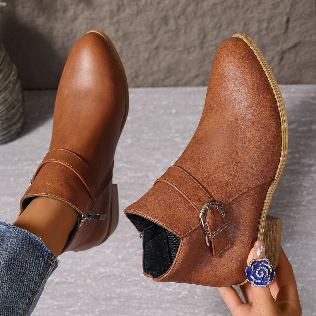 Women's Vintage Ankle Boots– Comfortable Everyday Boots for Fall & Winter