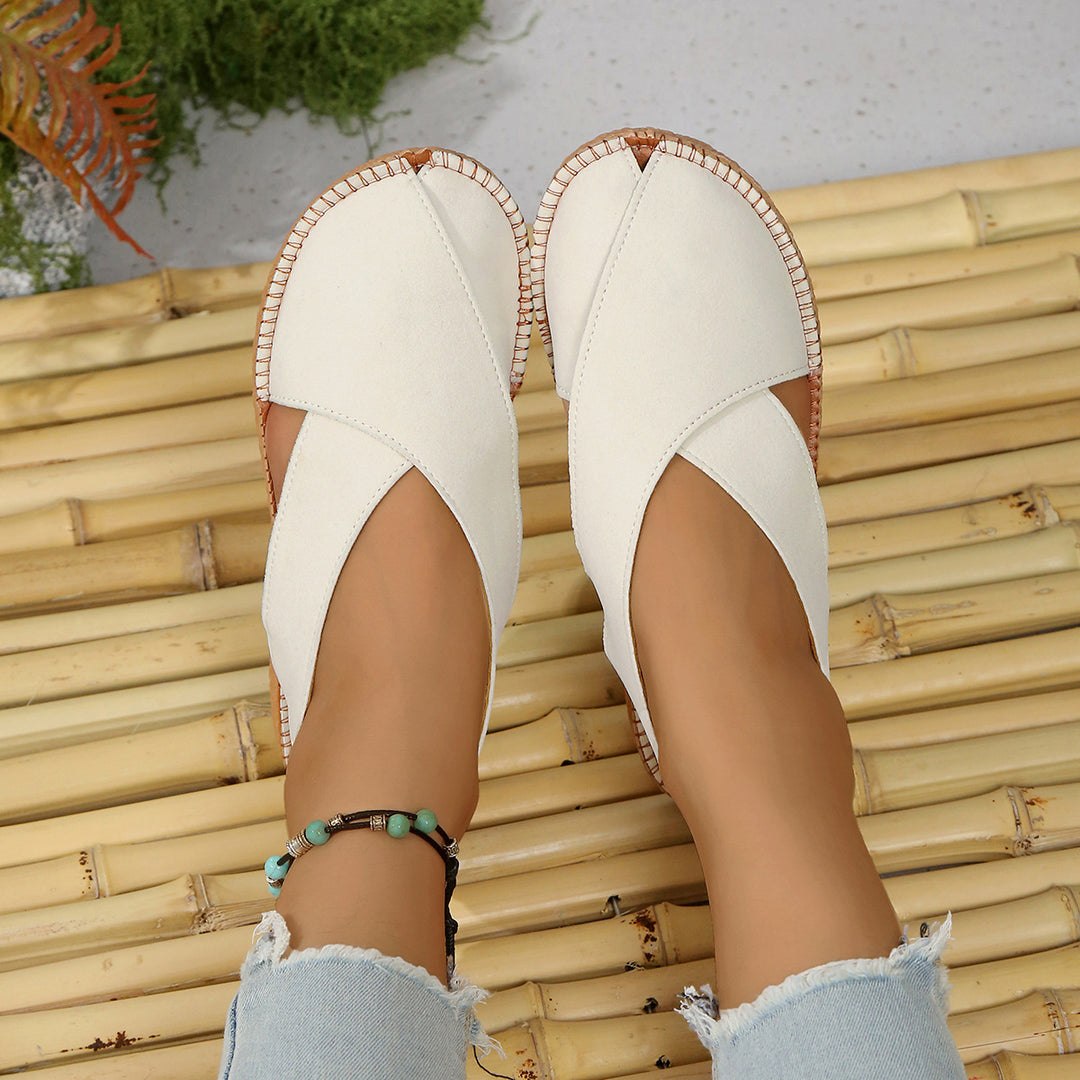 Women's Comfortable Closed-Toe Sandals – Lightweight Easy Slip-On Summer Shoes