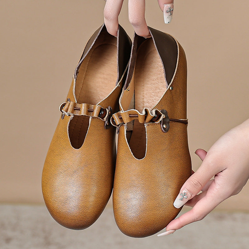 Women's Handmade Soft-soled Comfortable Retro Leather Flats