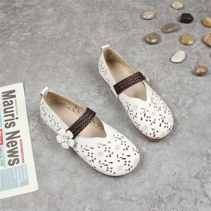 Women's Retro Flat Round Toe Strap Sandals