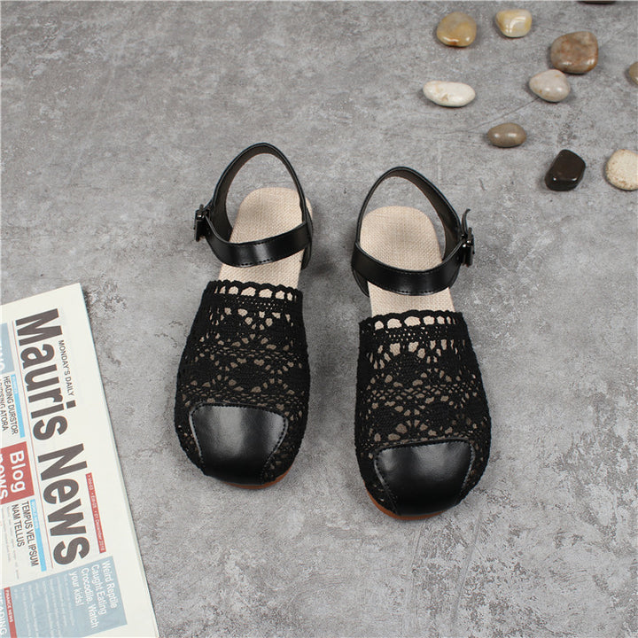 Women's Retro Lace Mesh Hollow Sandals