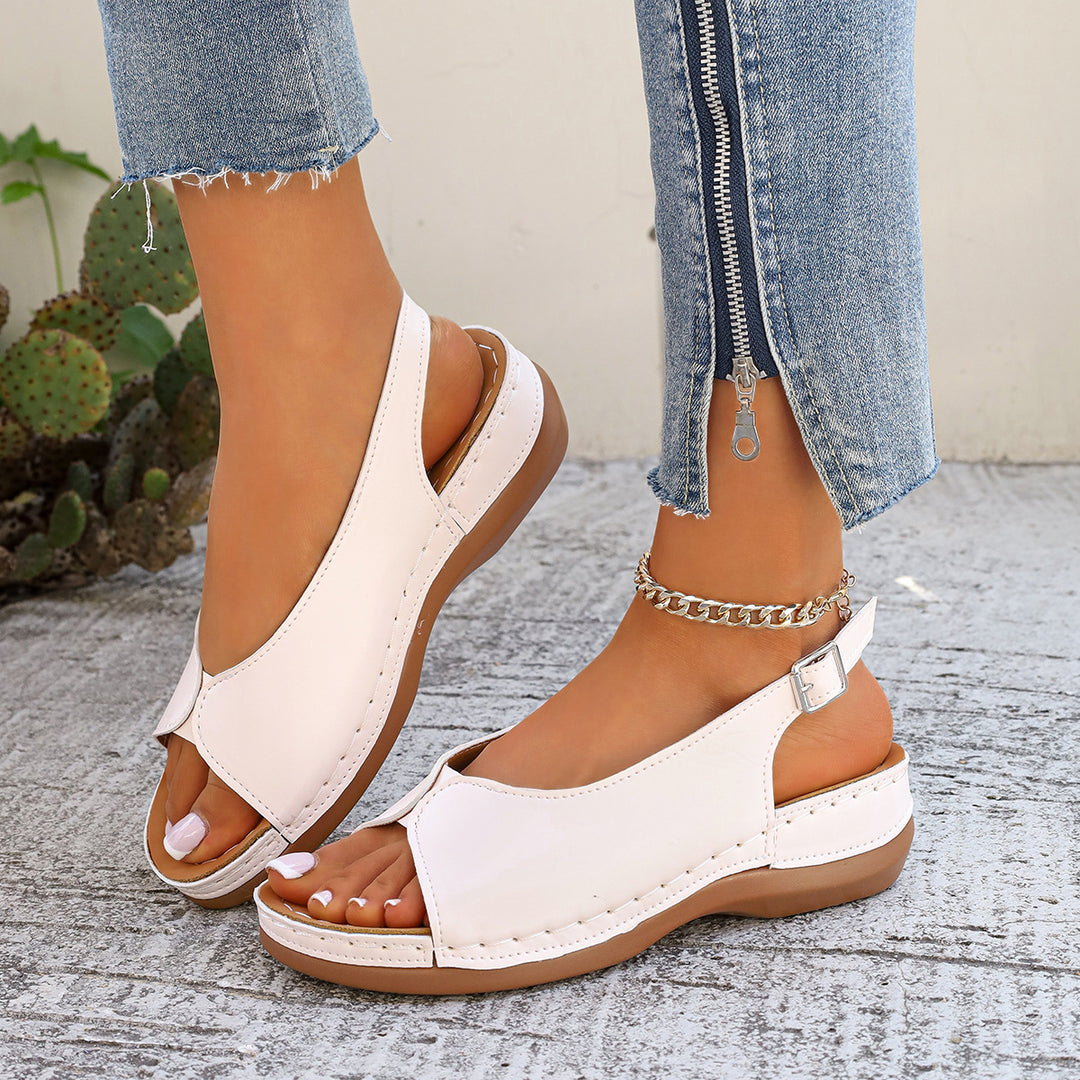 Women's Vintage Comfort Sandals – Adjustable Slingback Walking Shoes