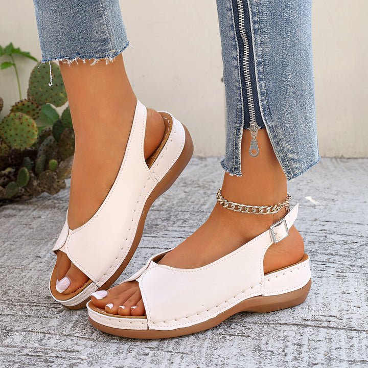 Women's Vintage Comfort Sandals – Adjustable Slingback Walking Shoes