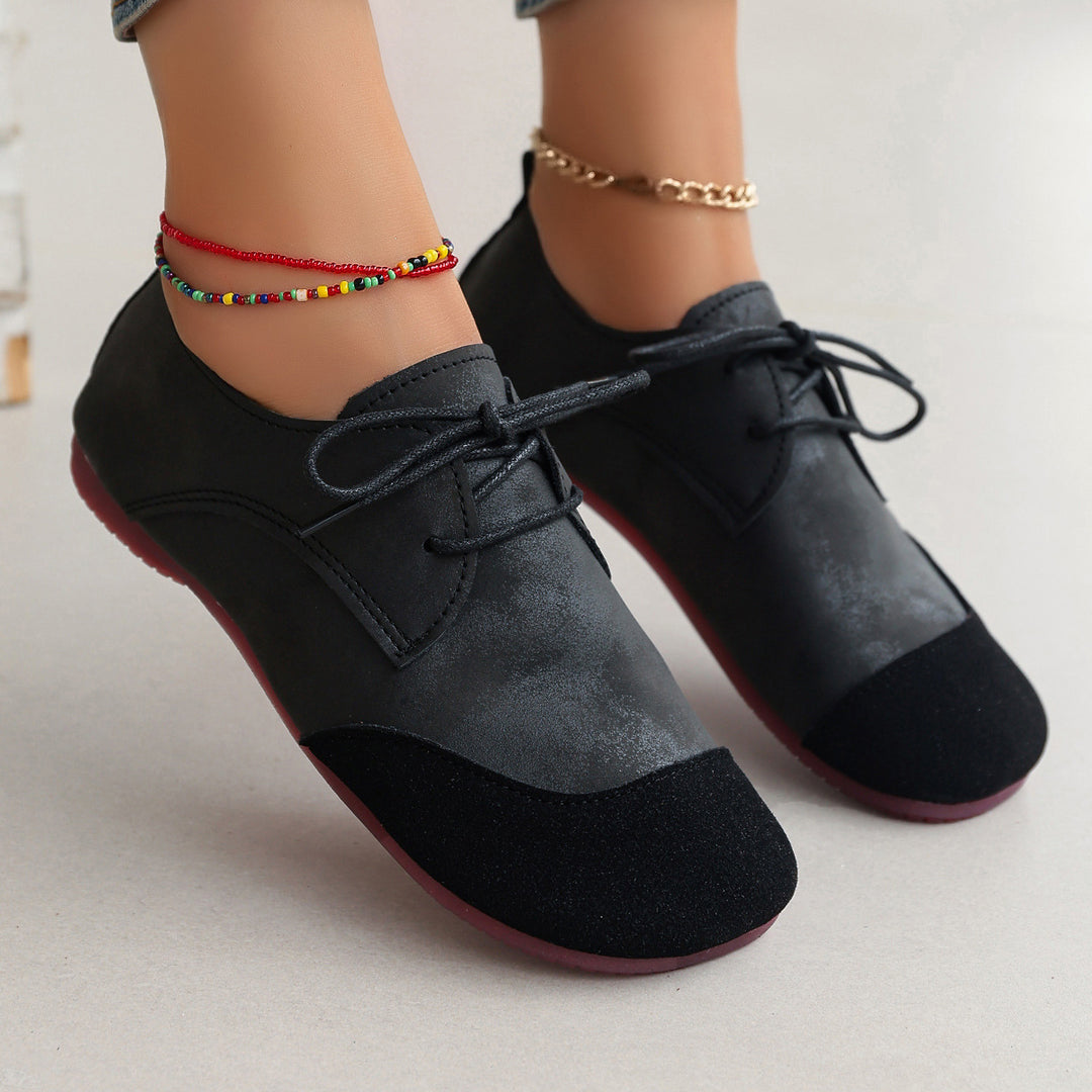 Women's Retro Lace-Up Flat Shoes