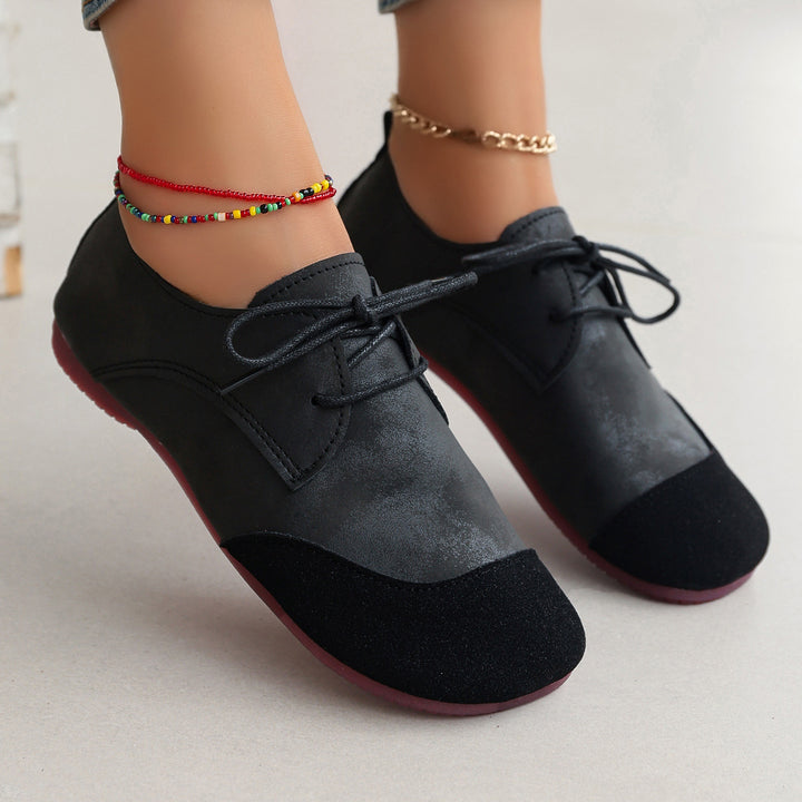 Women's Retro Lace-Up Flat Shoes