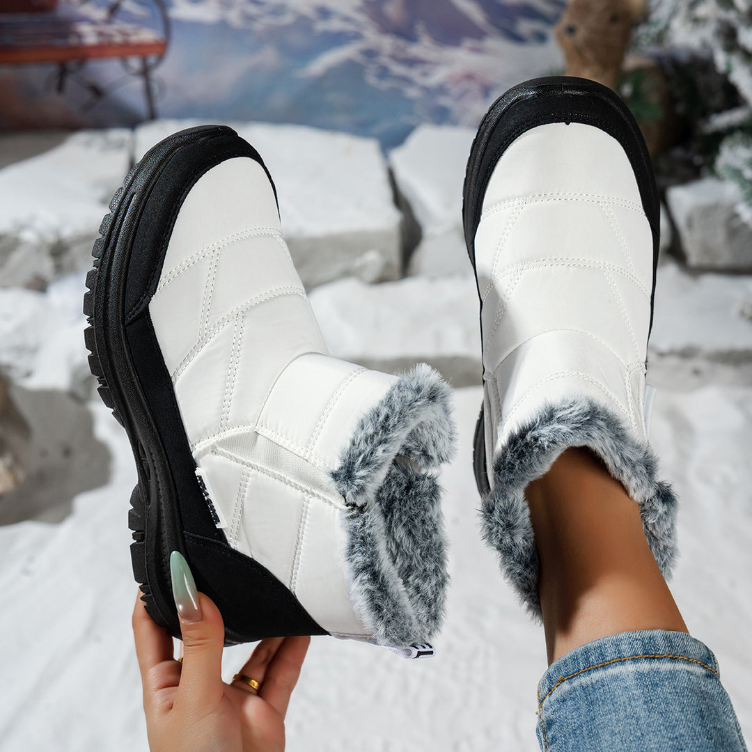 Women's Warm Winter Snow Boots – Warm Waterproof Non-Slip Boots for Cold Weather