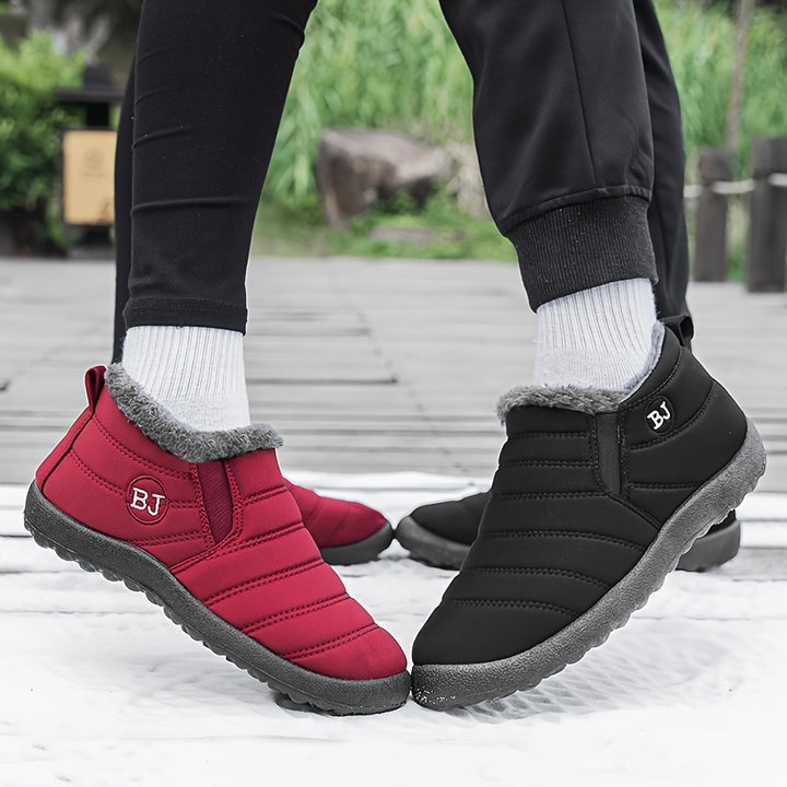 High Quality Women's Winter Boots - Slip-On Ankle Snow Boots with Fleece