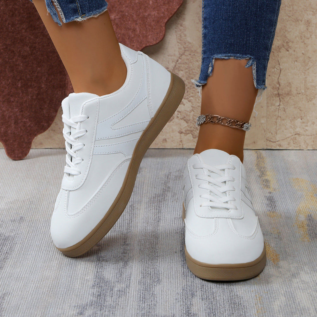 Women's Vintage Casual Platform Sneakers – Comfortable Round Toe & Easy-to-Match Style