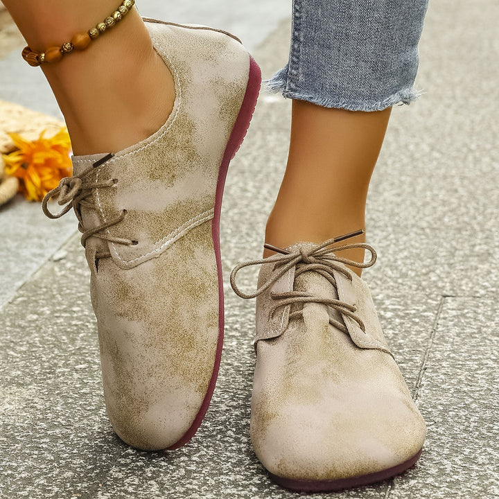 Women's Vintage Bow Lace-Up Flats
