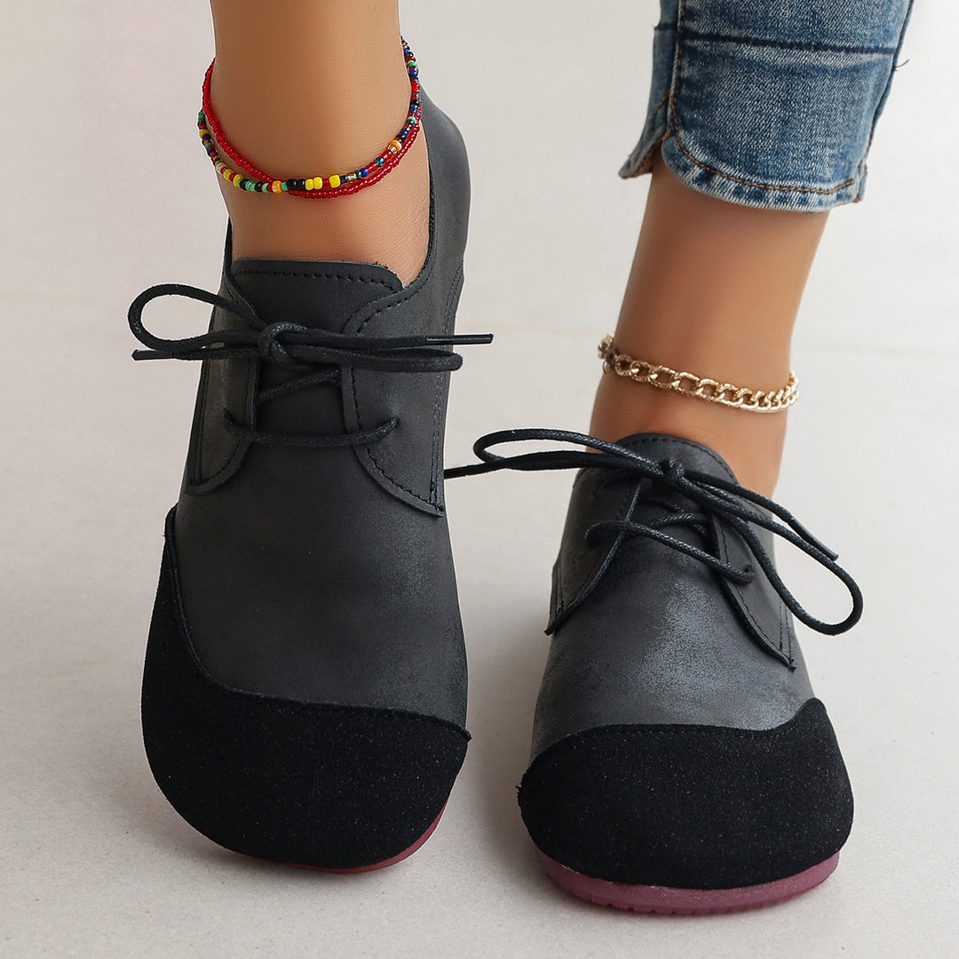 Women's Retro Lace-Up Flat Shoes