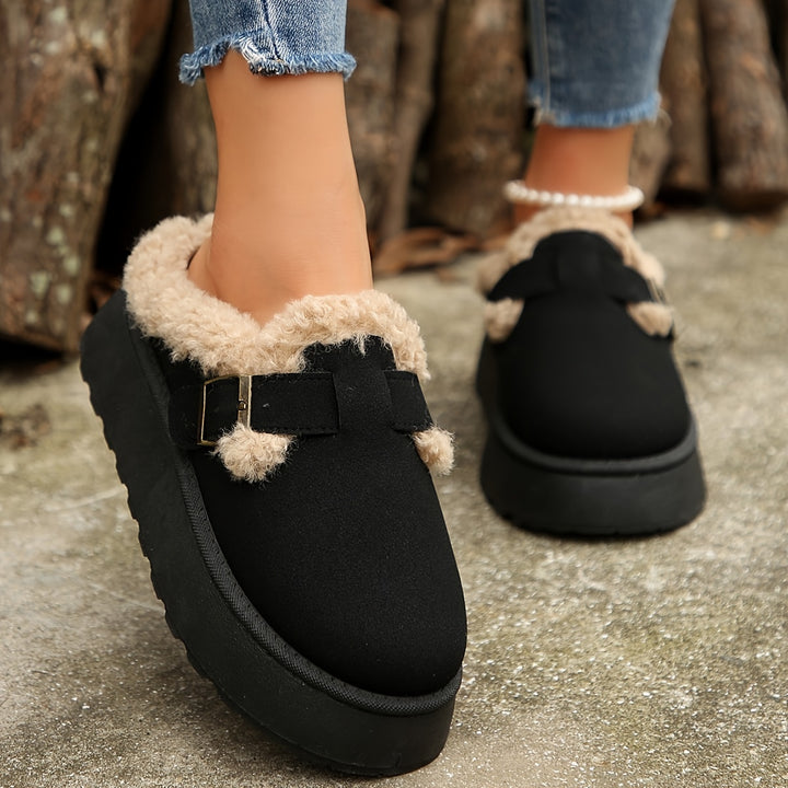 Women's Warm & Comfortable Mules – Soft Plush-Lined Shoes