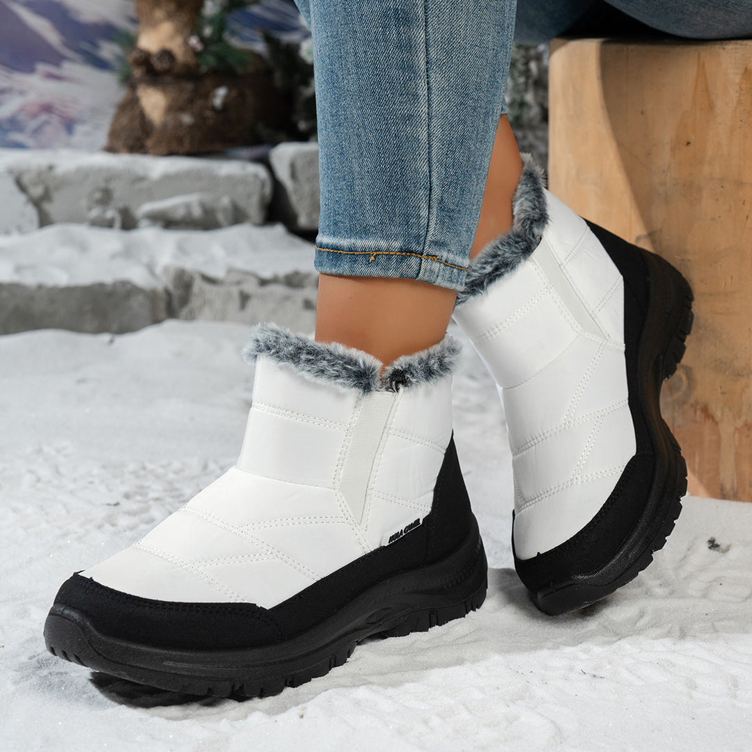 Women's Warm Winter Snow Boots – Warm Waterproof Non-Slip Boots for Cold Weather